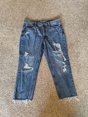 Old Navy High Rise Slouchy Straight Jeans Women's Size 10 Petite